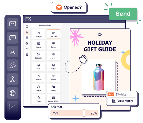 Simple email builder illustration