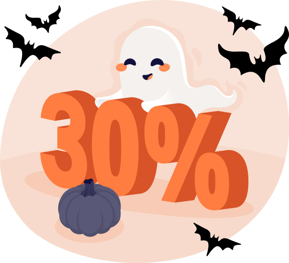 Halloween hero illustration