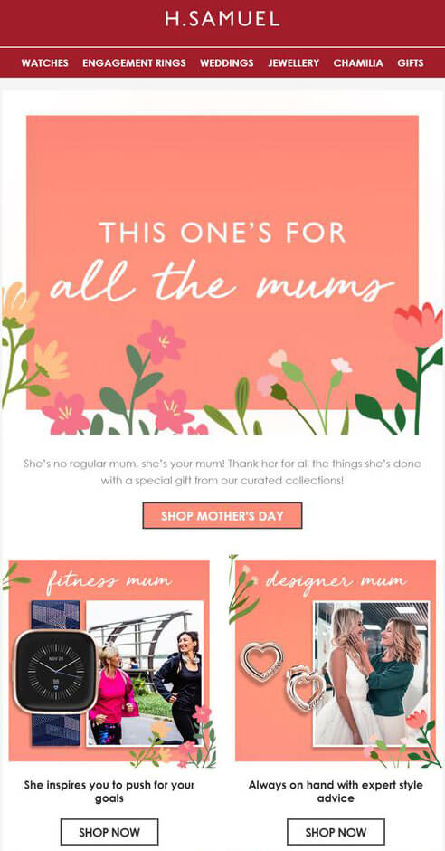 8 Mother’s Day Email Campaign Templates + Subject Line Ideas | Sender