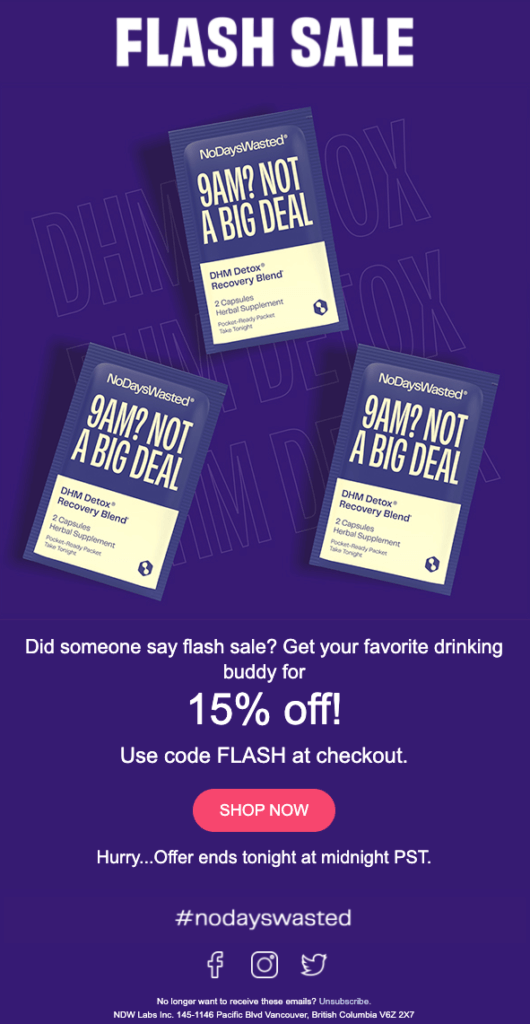 10 Flash Sale Email Examples & Subject Lines Sender