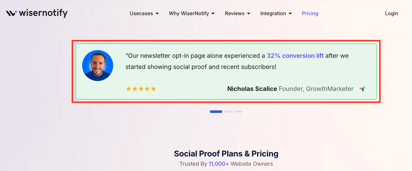 wisernotify-social-proof-example