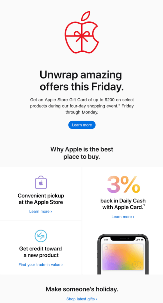 Apple Teases Black Friday Deals, Offering up to $200 Apple Store