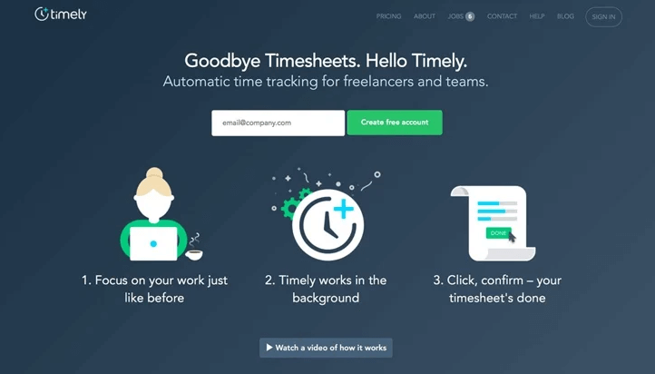 Timely-landing-page-example