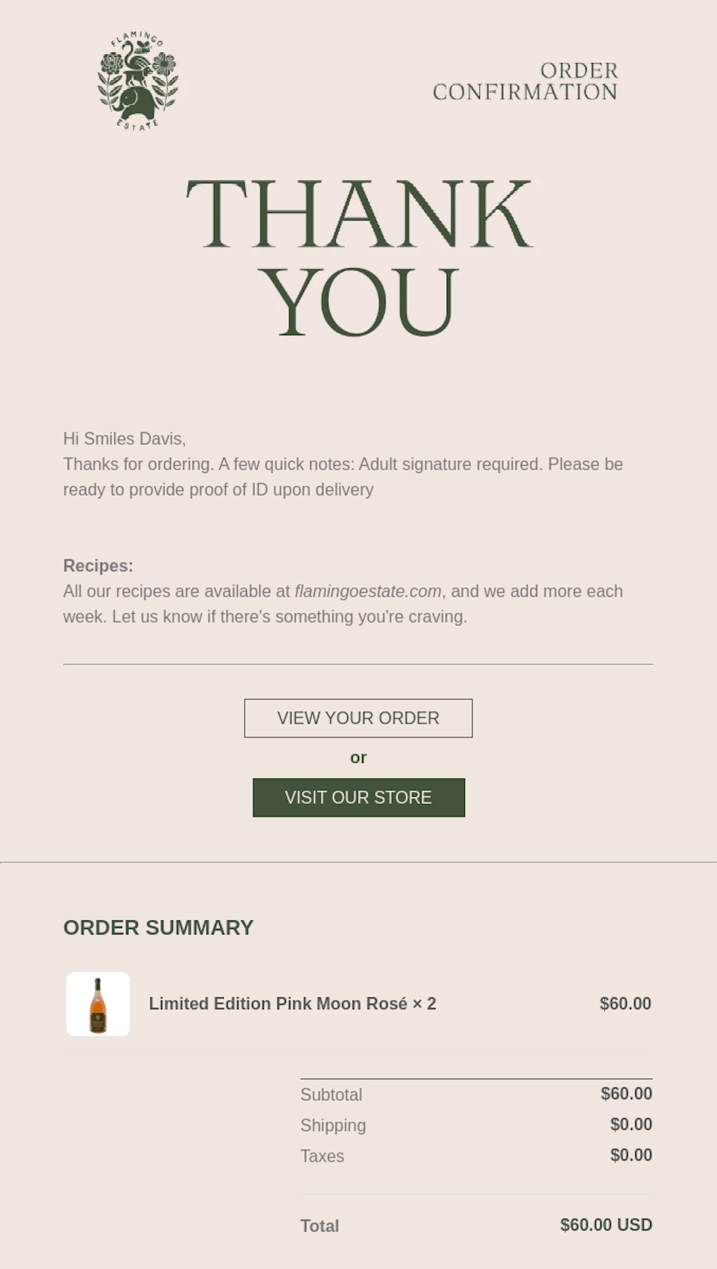 FlamingoEstate-order-confirmation-email