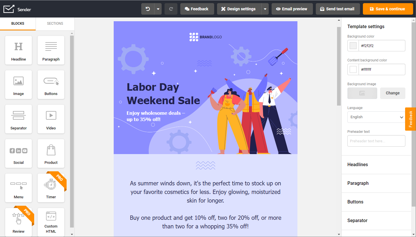 Sender-Labor-day-email-template-builder