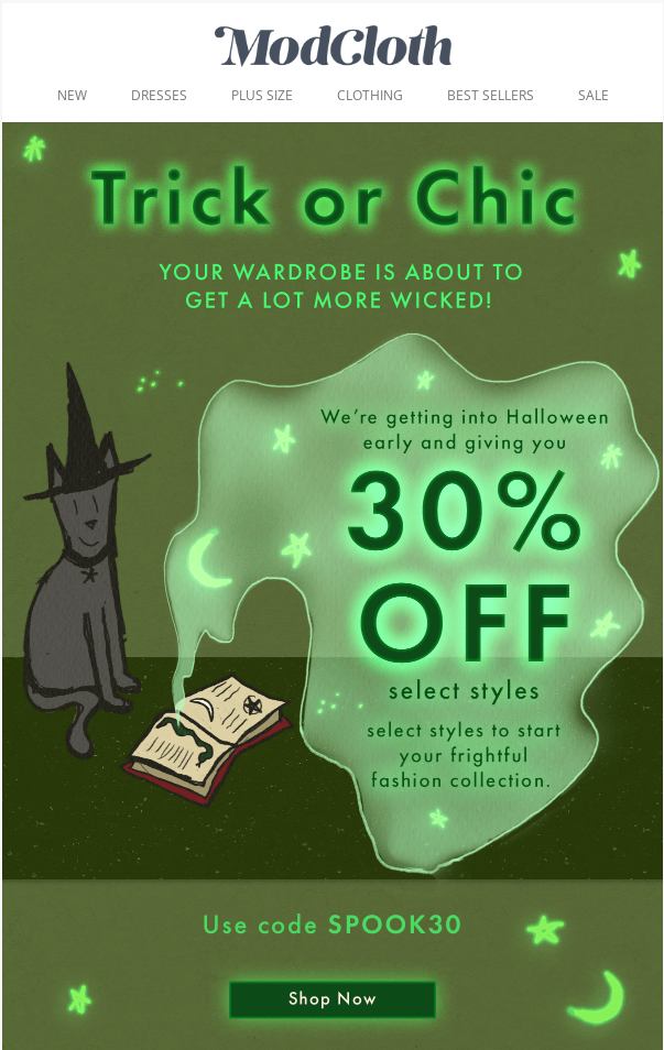 Halloween-email-example-exclusive-offer