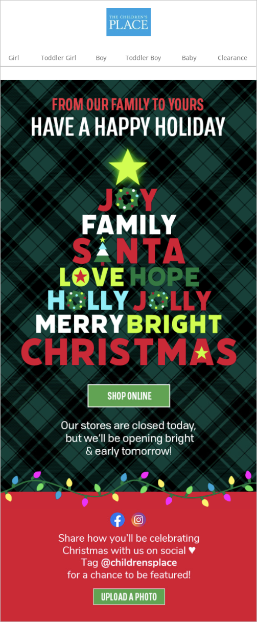 TheChildrensPlace-christmas-email-example