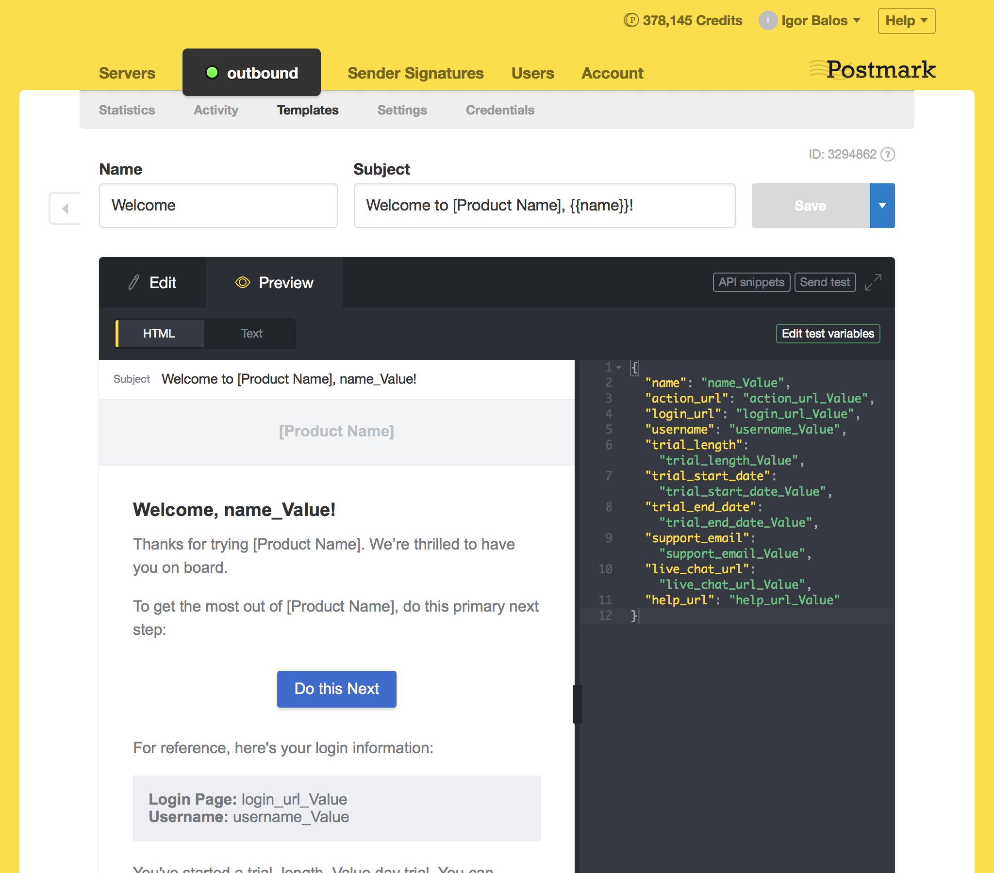 Postmark-dashboard