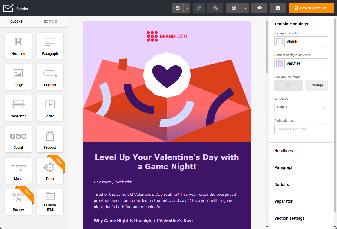 Sender-Valentines-Day-email-template-builder