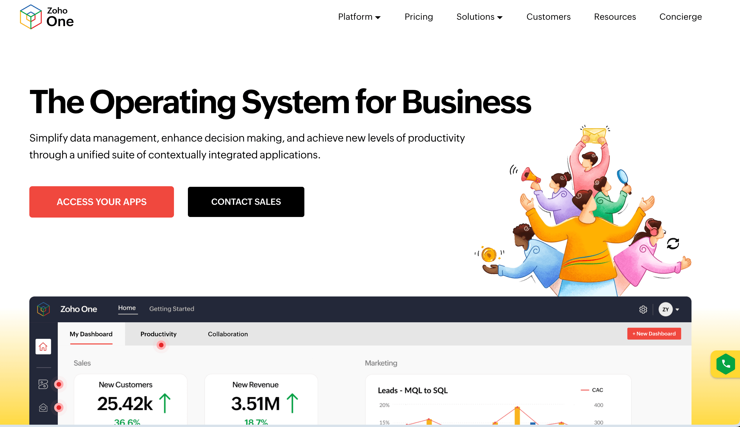 zoho-one-landing-page