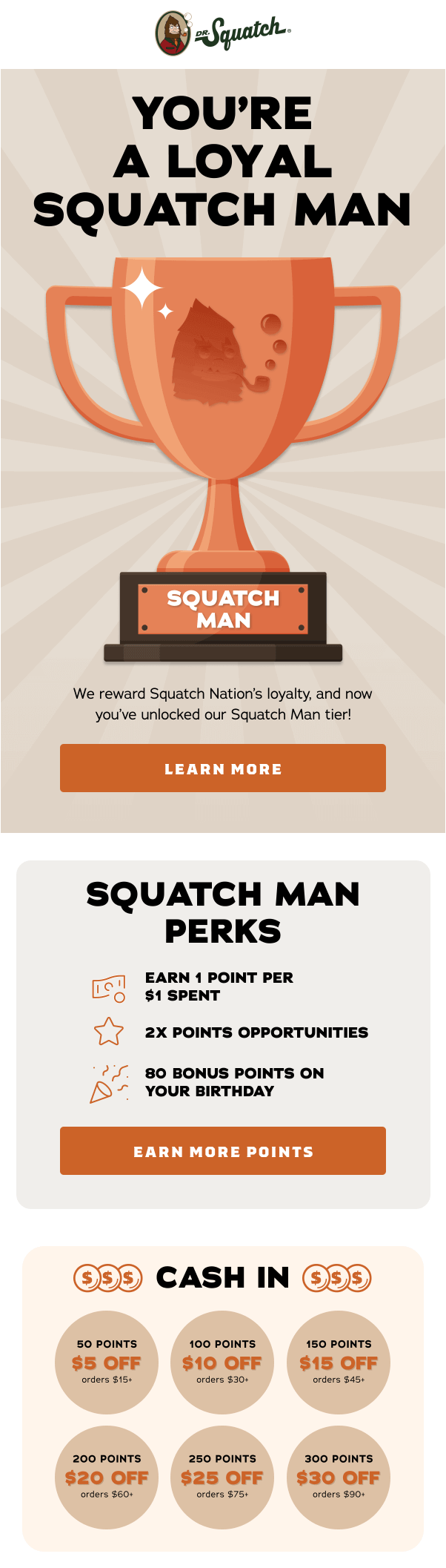 Squatch_loyalty_program_email_example 