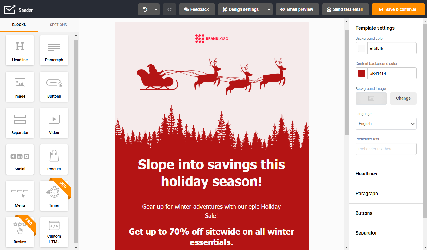 Sender-email-builder-Christmas-template-red