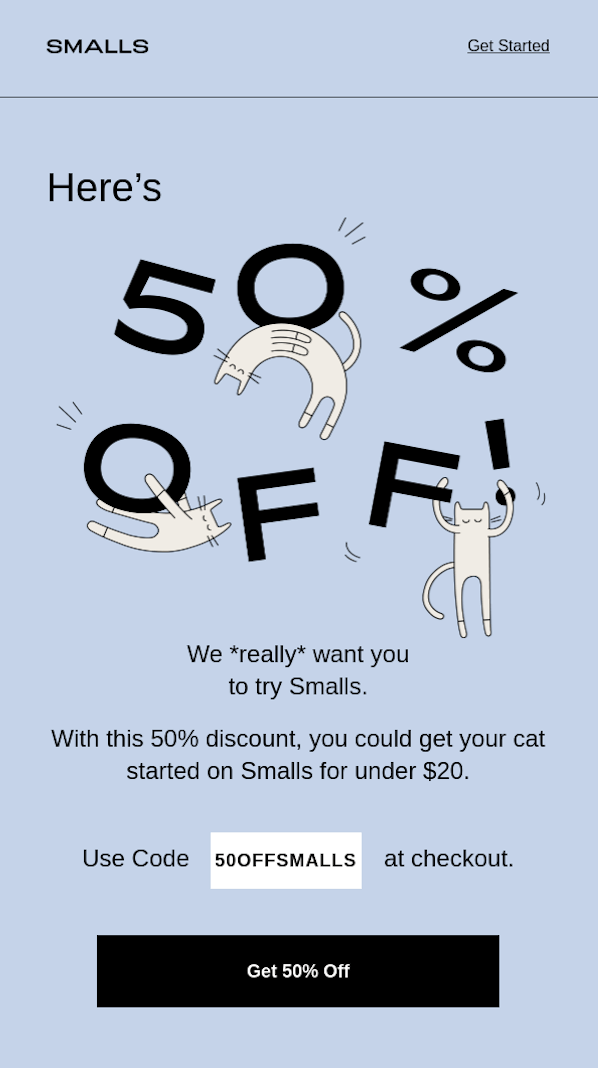 Smalls-email-marketing-example