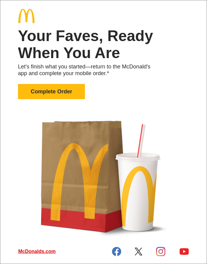 McDonalds-restaurant-email-marketing-example